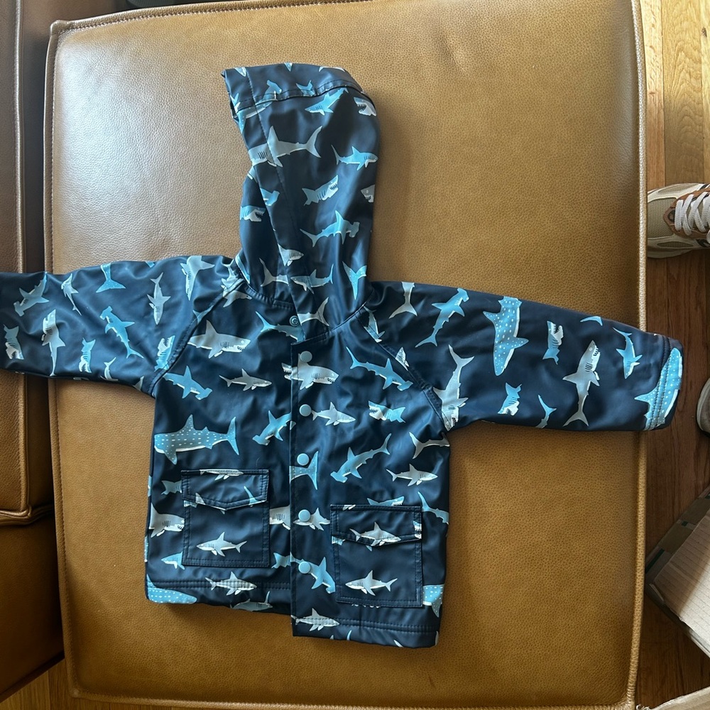Hatley toddler 2t raincoat shark pattern
